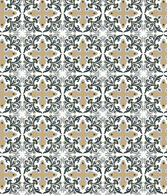 Rollo mit marokkanischem Fliesendesign