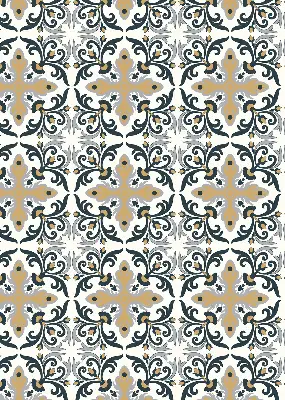 Rollo mit marokkanischem Fliesendesign