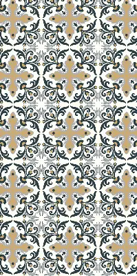 Rollo mit marokkanischem Fliesendesign