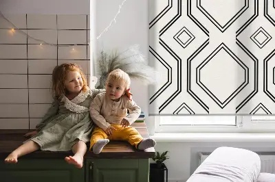 Fensterrollo mit Rautenillusion für den Innenbereich