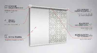Fensterrollo mit Motiv portugiesischer Fliesen
