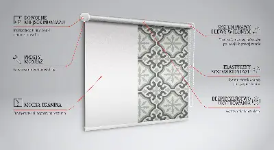 Rollo für Fenster mit marokkanischem Fliesenmuster