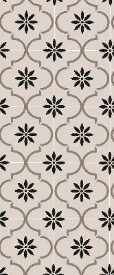Fensterrollo mit marokkanischem Blumenfliesenmotiv