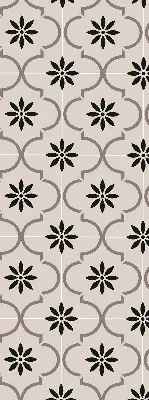 Fensterrollo mit marokkanischem Blumenfliesenmotiv