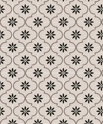 Fensterrollo mit marokkanischem Blumenfliesenmotiv