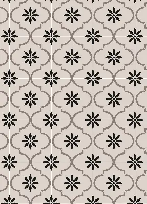 Fensterrollo mit marokkanischem Blumenfliesenmotiv