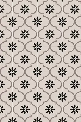 Fensterrollo mit marokkanischem Blumenfliesenmotiv