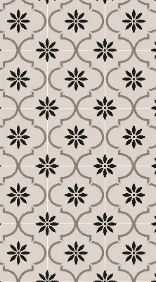 Fensterrollo mit marokkanischem Blumenfliesenmotiv