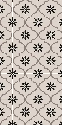 Fensterrollo mit marokkanischem Blumenfliesenmotiv
