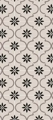 Fensterrollo mit marokkanischem Blumenfliesenmotiv