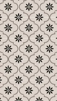 Fensterrollo mit marokkanischem Blumenfliesenmotiv