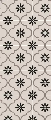 Fensterrollo mit marokkanischem Blumenfliesenmotiv