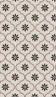 Fensterrollo mit marokkanischem Blumenfliesenmotiv