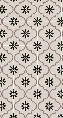 Fensterrollo mit marokkanischem Blumenfliesenmotiv