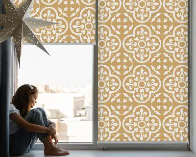 Fensterrollo für den Innenbereich mit portugiesischem Volksmuster