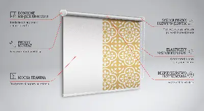 Fensterrollo für den Innenbereich mit portugiesischem Volksmuster