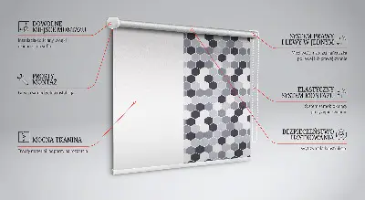 Fensterrollo mit Honigwabenstruktur