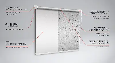 Fensterrollo in der Farbe Granit