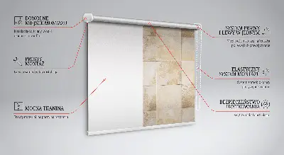 Fensterrollo in Form von Fliesen