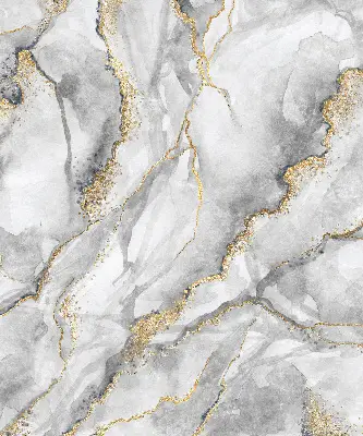 Rollo in grauem Marmordesign