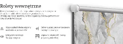 Rollo in grauem Marmordesign