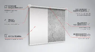 Fensterrollo innen in grauem Marmordesign