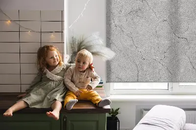 Fensterrollo innen in grauem Marmordesign