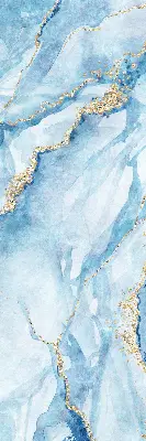 Fensterrollo mit blauem Marmordesign