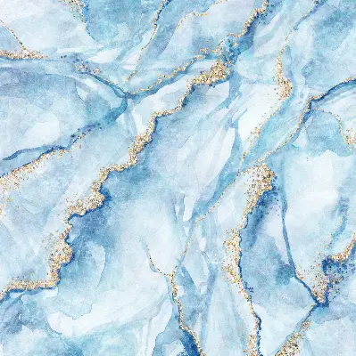 Fensterrollo mit blauem Marmordesign