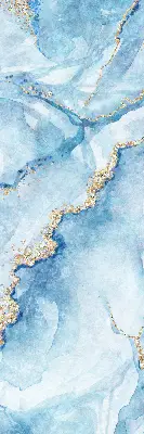 Fensterrollo mit blauem Marmordesign