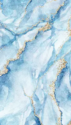 Fensterrollo mit blauem Marmordesign