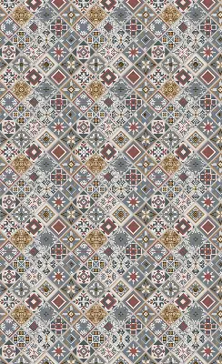 Fensterrollo für den Innenbereich mit dekorativem Rautenmuster