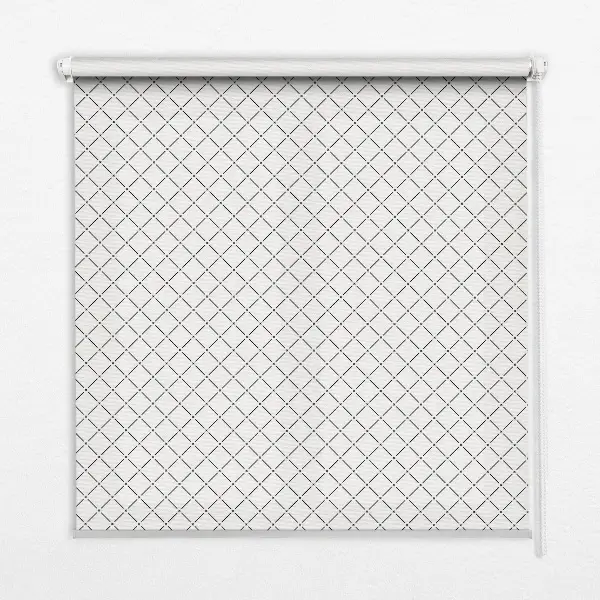 Fensterrollo mit Rautenmuster