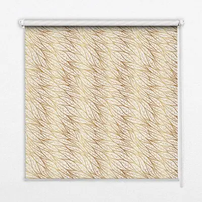 Fensterrollo für den Innenbereich mit Motiv goldene Blätter