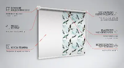 Rollo für Fenster mit Schwalben-Motiv