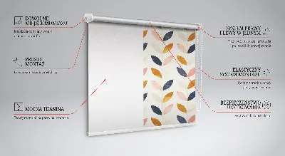 Fensterrollo mit Blättermotiv