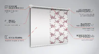 Fensterrollo mit Motiv Origami-Schwäne