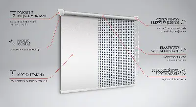 Fensterrollo für innen in ovalem schwarzem Design