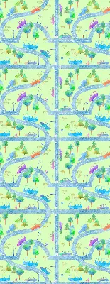 Fensterrollo mit Straßenmotiv