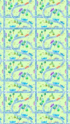 Fensterrollo mit Straßenmotiv