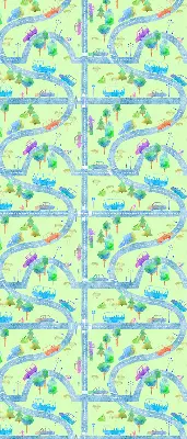 Fensterrollo mit Straßenmotiv