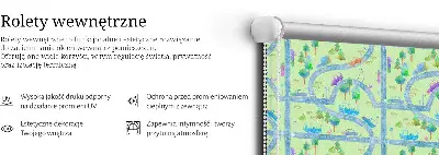 Fensterrollo mit Straßenmotiv