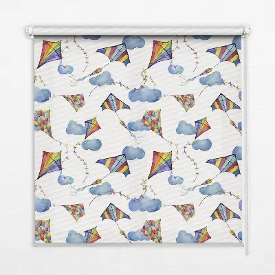 Rollo für Fenster mit bunten Drachenmotiven