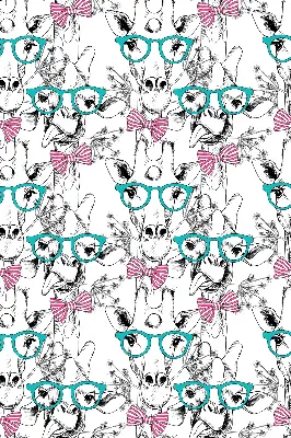 Fensterrollo mit Motiv einer Giraffe mit Brille
