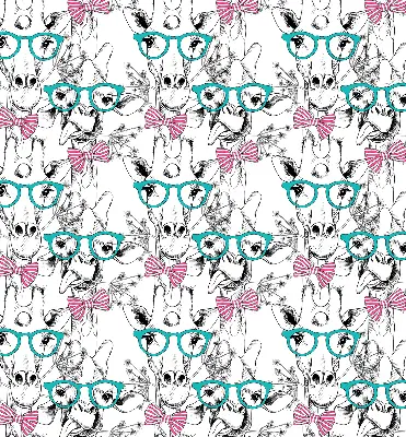 Fensterrollo mit Motiv einer Giraffe mit Brille