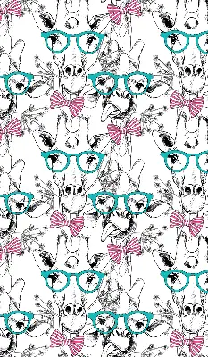 Fensterrollo mit Motiv einer Giraffe mit Brille