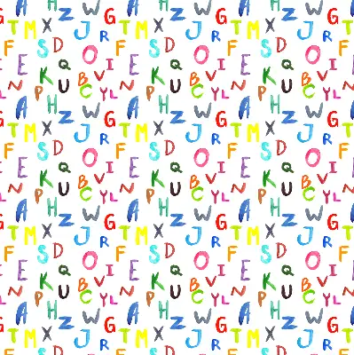 Fensterrollo für den Innenbereich mit bunten Buchstaben