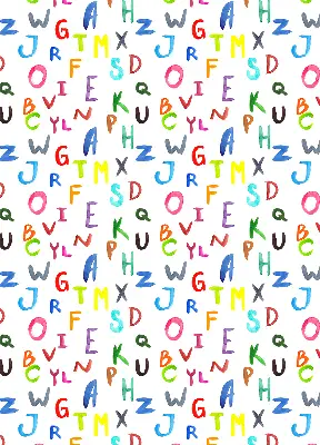 Fensterrollo für den Innenbereich mit bunten Buchstaben