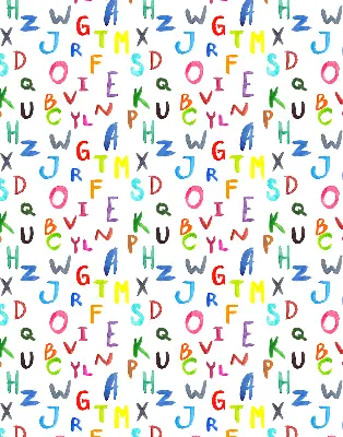 Fensterrollo für den Innenbereich mit bunten Buchstaben