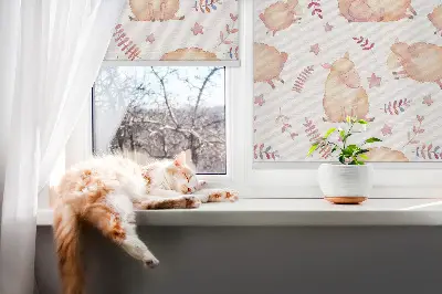 Rollo Fenster mit Motiv Schafe zwischen den Sternen